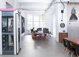 2-8 desks in an industrial, loft-style co-working space in Kreuzberg