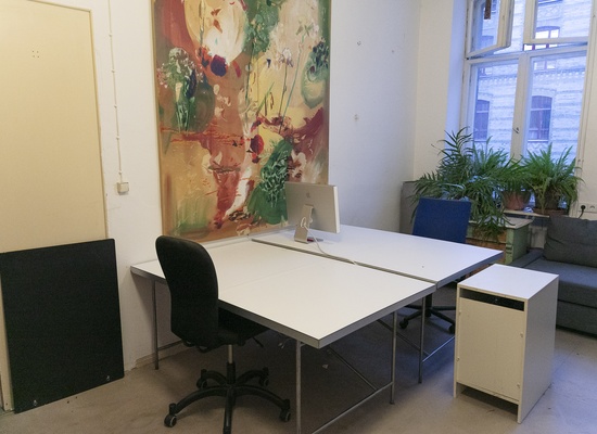 work desk in office community in Kreuzberg